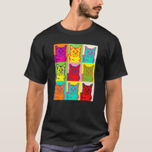 T-shirt Cute Chat pour chaton Art coloré
