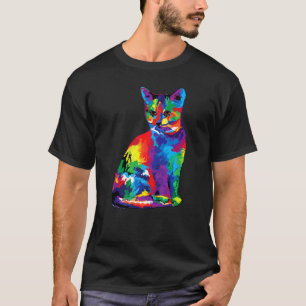 T-shirt Cute Chat Pour Kitten Coloré Kitty Adoption