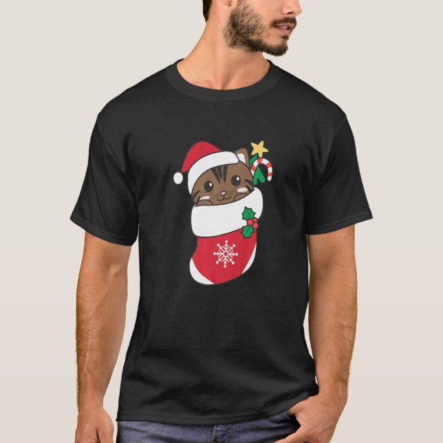 T-shirt Cute Chat Pour Noël Chat 10 (Devant)