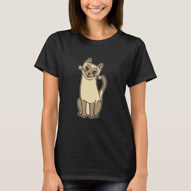 T-shirt Cute Chat Siamese Pour Chat (Devant)