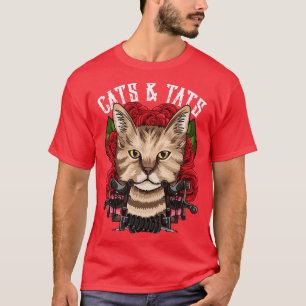 T-shirt Cute chat Tats Enceinte Drôle Tatouage Obsédée
