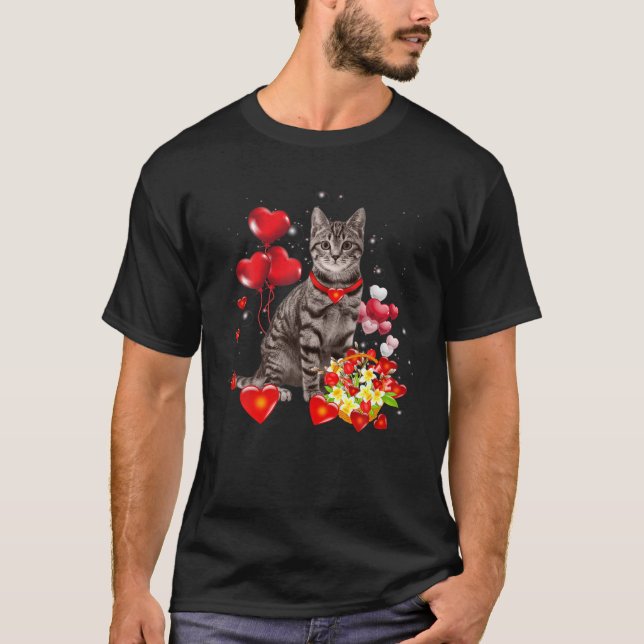 T-shirt Cute Chat Valentines Day Drôle Chat Valentine Cade (Devant)