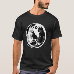 T-shirt Cute Chat Yin Yang