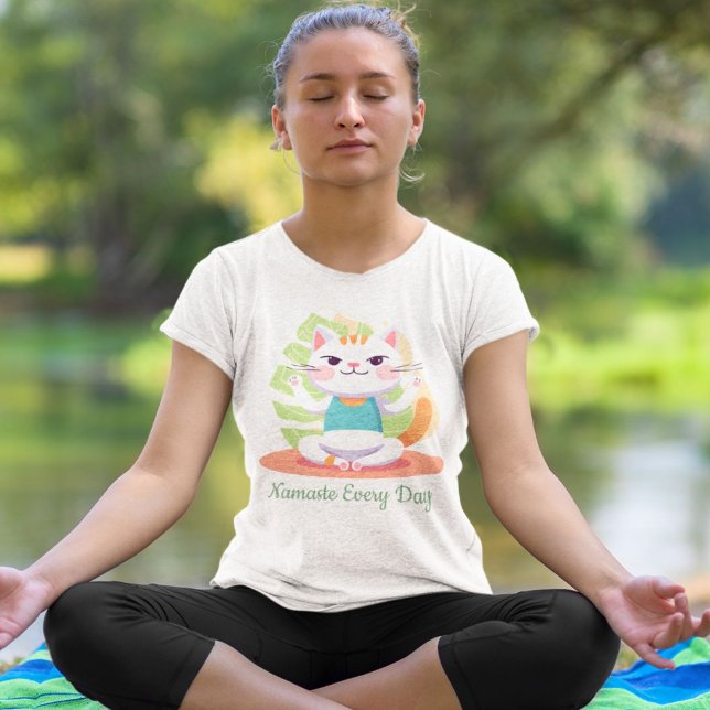 T-shirt Cute Chat Yoga Lover Enseignant Maman Femme Cadeau (Cute Cat Yoga Lover Teacher Mom Women Gift)