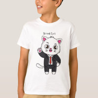 Cute chaton chat en costume d'affaires dessin anim