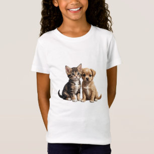 T-Shirt Cute chaton et chiot