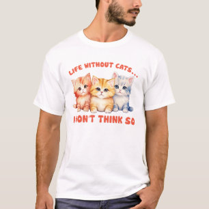 T-shirt Cute Chatons Colorés - Vie Sans Chats?