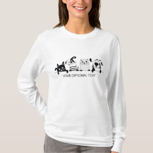 T-shirt Cute Chats & Chiens vêtements de texte personnalis