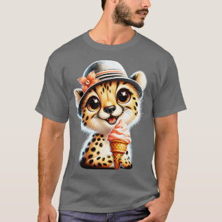 T-shirt Cute cheetah léopard crème glacée été vibes 4