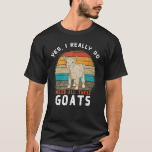 T-shirt Cute Chèvre Ferme Animale Agriculture Rétro Chèvre