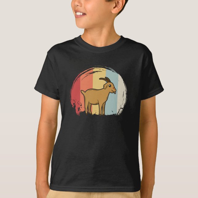 T-shirt Cute chèvre Retro (Devant)