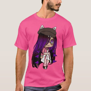 T-shirt Cute Chibi Kawaii Anime Girl Avec Des Oreilles De
