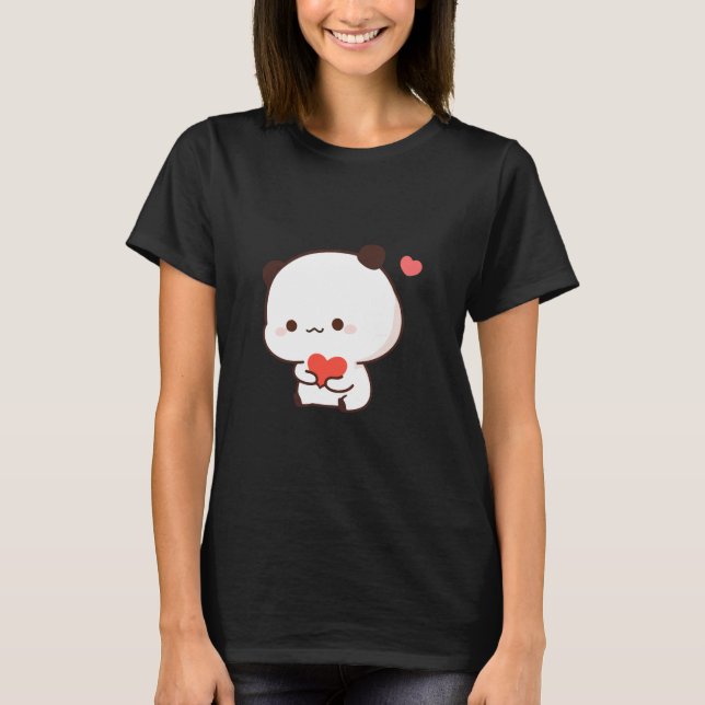T-shirt Cute Chibi Panda, Cute bubu et dudu câlin (Devant)