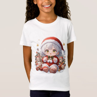 T-Shirt Cute Chibi Santa Kid's Christmas