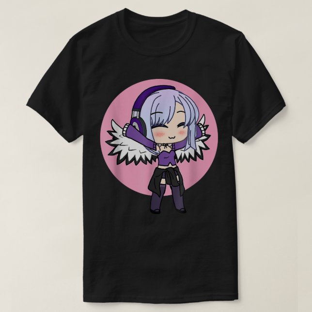 T-shirt Cute Chibi Style Kawaii Anime Girl avec ailes (Design devant)