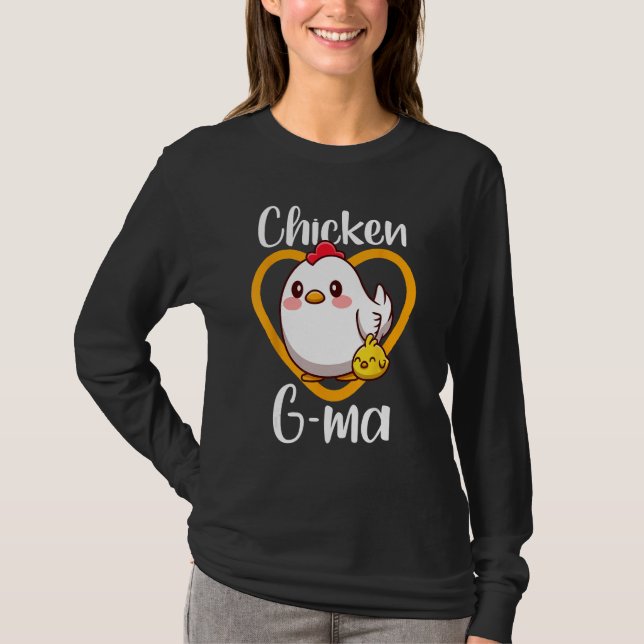 T-shirt Cute Chicken G ma Chick Family Farmer Poultry Moth (Devant)