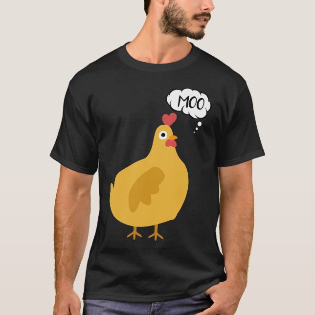T-shirt Cute Chicken Moo   (Devant)