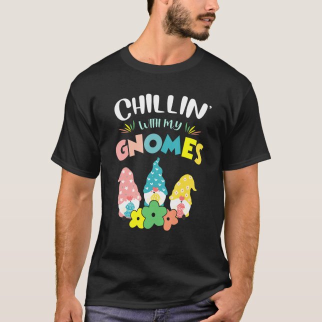 T-shirt Cute Chillinu2019 Avec Mes Gnomes Squad Happy East (Devant)