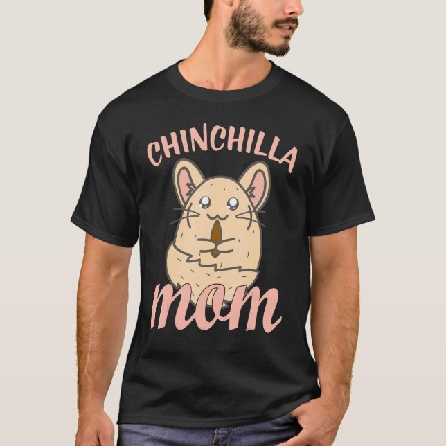 T-shirt Cute Chinchilla Maman Design (Devant)