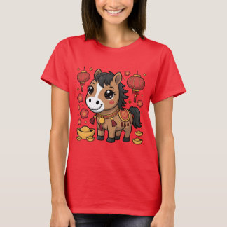 T-shirt Cute Chinese New Year Horse Tee | Lunar New Year