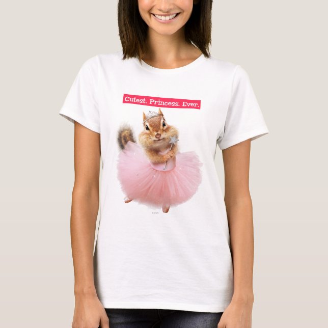 T-shirt Cute Chipmunk Ballerina en tutu au Dance Studio (Devant)