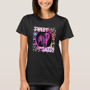 T-shirt Cute Chow Chien 90s Nostalgia Arc-en-ciel Empreint