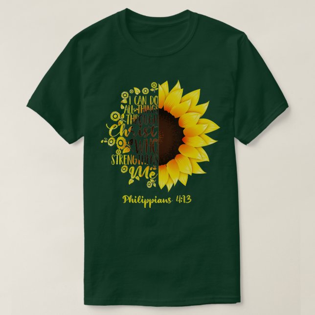 T-shirt Cute Christian Sunflower Poison Best Religious Wom (Design devant)