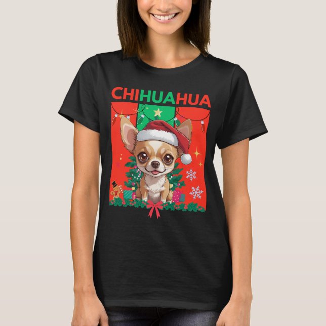 T-shirt Cute Christmas Chihuahua | Festive Holiday Dog (Devant)