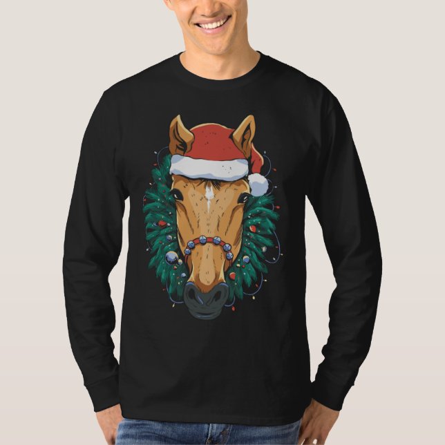 T-shirt Cute Christmas Horse (Devant)