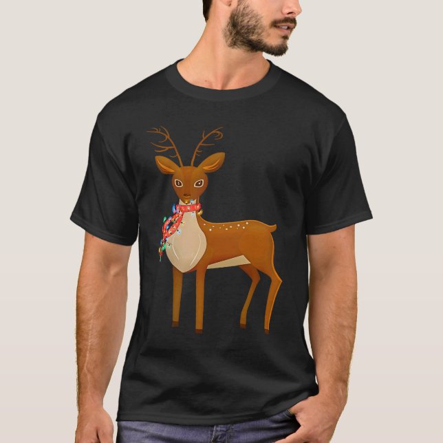 T-shirt Cute Christmas Reindeer Sweet Deer (Devant)