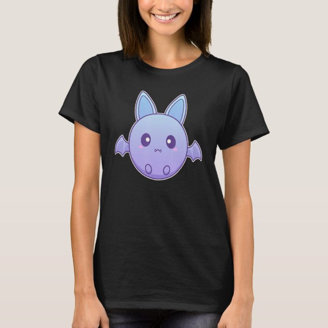 T-shirt Cute Chubby Pastel Goth Bat (Devant)