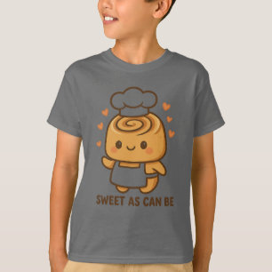 T-shirt "Cute Cinnamon Roll Chef - Kawaii Baking Design