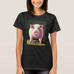 T-shirt Cute Cochon Piggie Rose rose 30