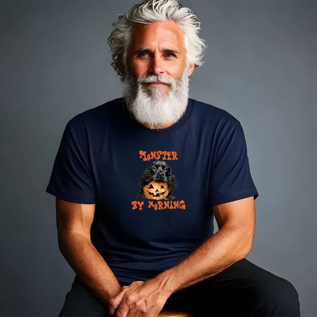 T-shirt Cute cocker spaniel halloween orange ironique (Créateur téléchargé)