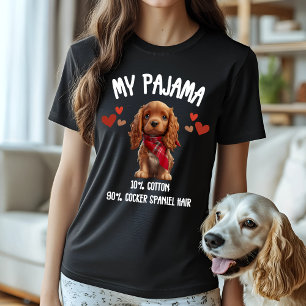 T-shirt Cute Cocker Spaniel Pajama Design pour Amoureux de