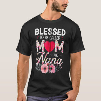 T-shirt Cute Coeur Floral Heureux D'Être Appelé Maman Et N