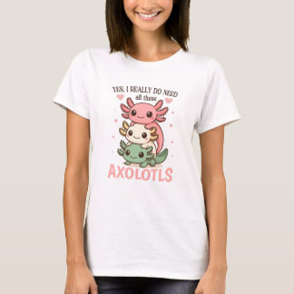 T-shirt Cute Colorful Pet Lover Axolotl
