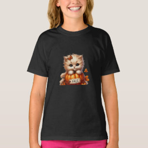 T-shirt Cute Conception de chats d'automne pour enfants