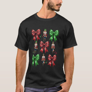 T-shirt Cute Coquette Bow Nutcracker Squad Noël Famille