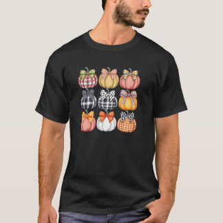 T-shirt Cute Coquette Pumpkin Season Thanksgiving Autumn F