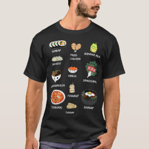 T-shirt Cute Coréenne Food Shirt, Bibimbap et Coréen Aesth