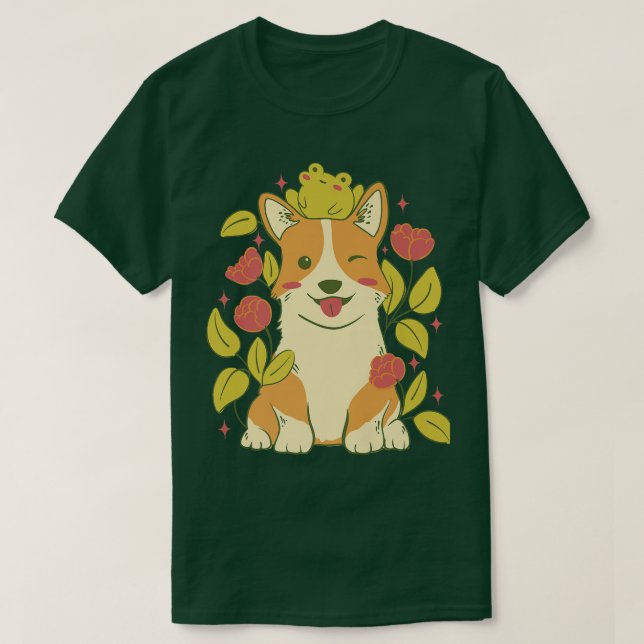 T-shirt Cute Corgi (Design devant)
