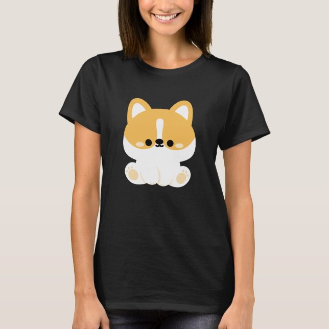 T-shirt Cute Corgi (Devant)