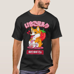 T-shirt Cute Corgi 90s Japonais Otaku Stylish Mi esthétiqu