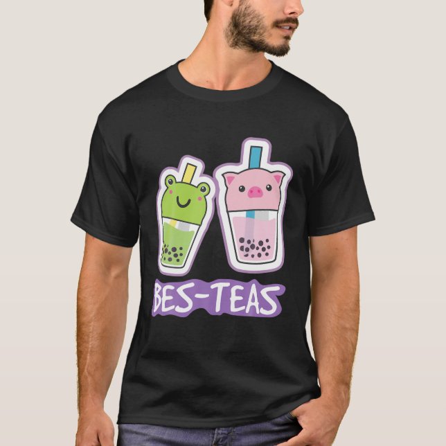 T-shirt Cute Corgi aime Bubble Tea Funny Boba's Dog Welsh (Devant)