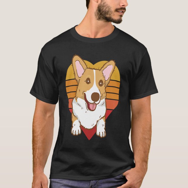 T-shirt Cute Corgi Dog (Devant)
