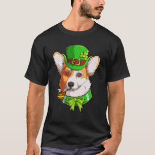 T-shirt Cute Corgi Irish Pub Clover Lover St Patrick's Day