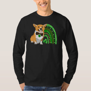 T-shirt Cute Corgi Leprechaun Rainbow Shamrock St Patrick