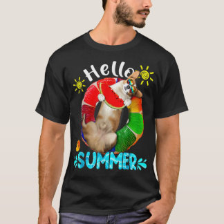 T-shirt Cute Corgi Piscine Manger Watermelon Bonjour S
