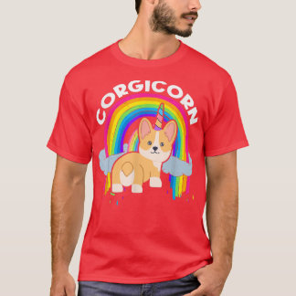 T-shirt Cute CorgicornUnicorn RainbowCorgi Owner 